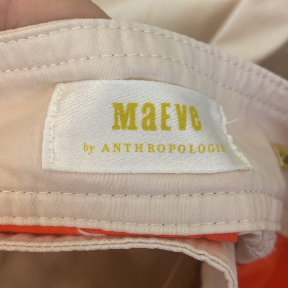 Anthropologie Maeve Utility Barrel Pants Cream/Tan Sz 4 - Picture 4 of 7